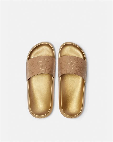 gold versace slides replica|versace slides women sale.